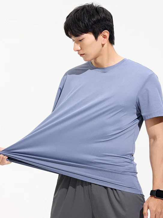 Мужская футболка из ледяного шелка для бега и фитнеса, быстросохнущая, дышащая, свободного кроя, из смесового полиэстера, новая летняя коллекция
Мужская футболка из ледяного шелка для бега и фитнеса, быстросохнущая, дышащая, свободного кроя, из смесового полиэстера, новая летняя коллекция