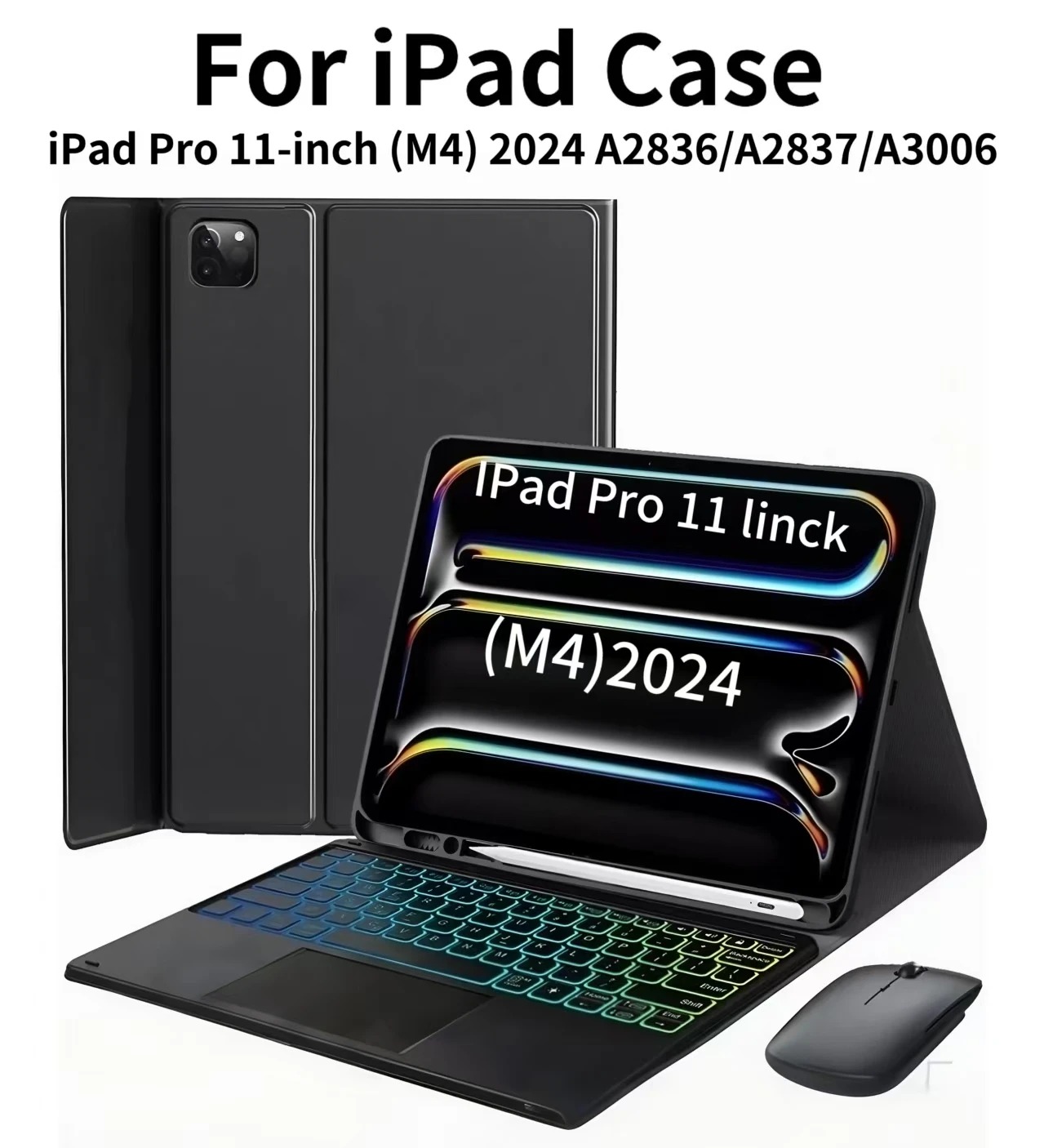 Чехол для планшета iPad Pro 11 дюймов M4 2024, чехол с клавиатурой для iPad Pro 11 дюймов M4 2024 A2836/A2837/A3006
Чехол для планшета iPad Pro 11 дюймов M4 2024, чехол с клавиатурой для iPad Pro 11 дюймов M4 2024 A2836/A2837/A3006