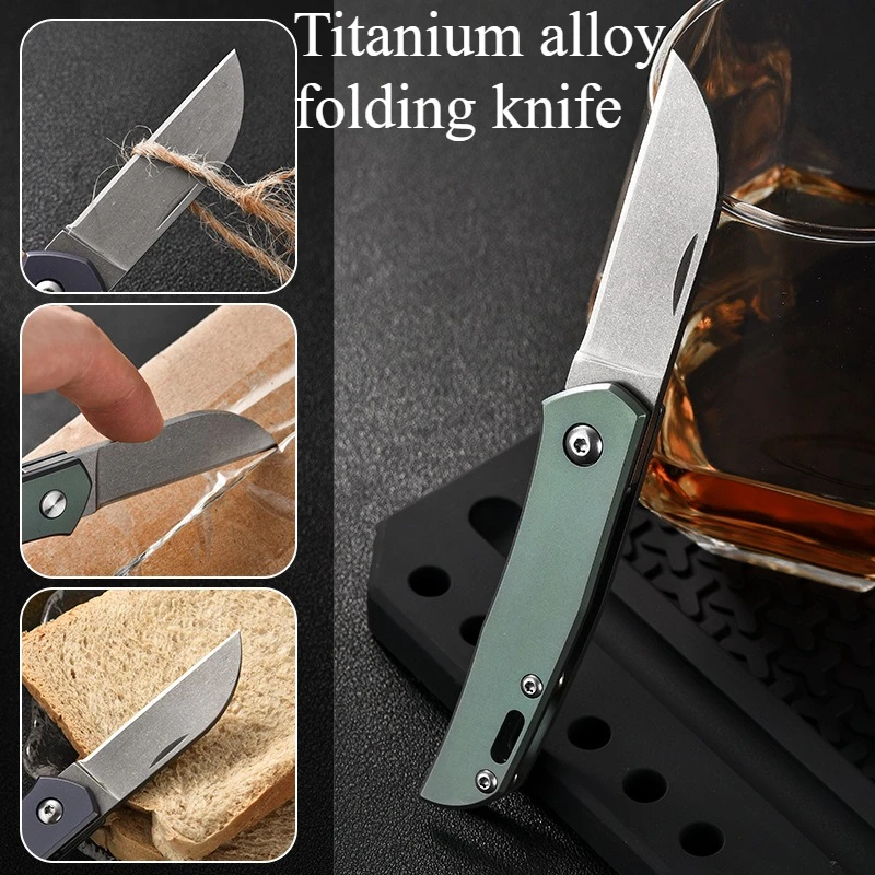 Outdoor Camping Titanium Alloy Folding Knife for Self-defense and Survival Portable Multifunctional Folding Knife
Outdoor Camping Titanium Alloy Folding Knife for Self-defense and Survival Portable Multifunctional Folding Knife