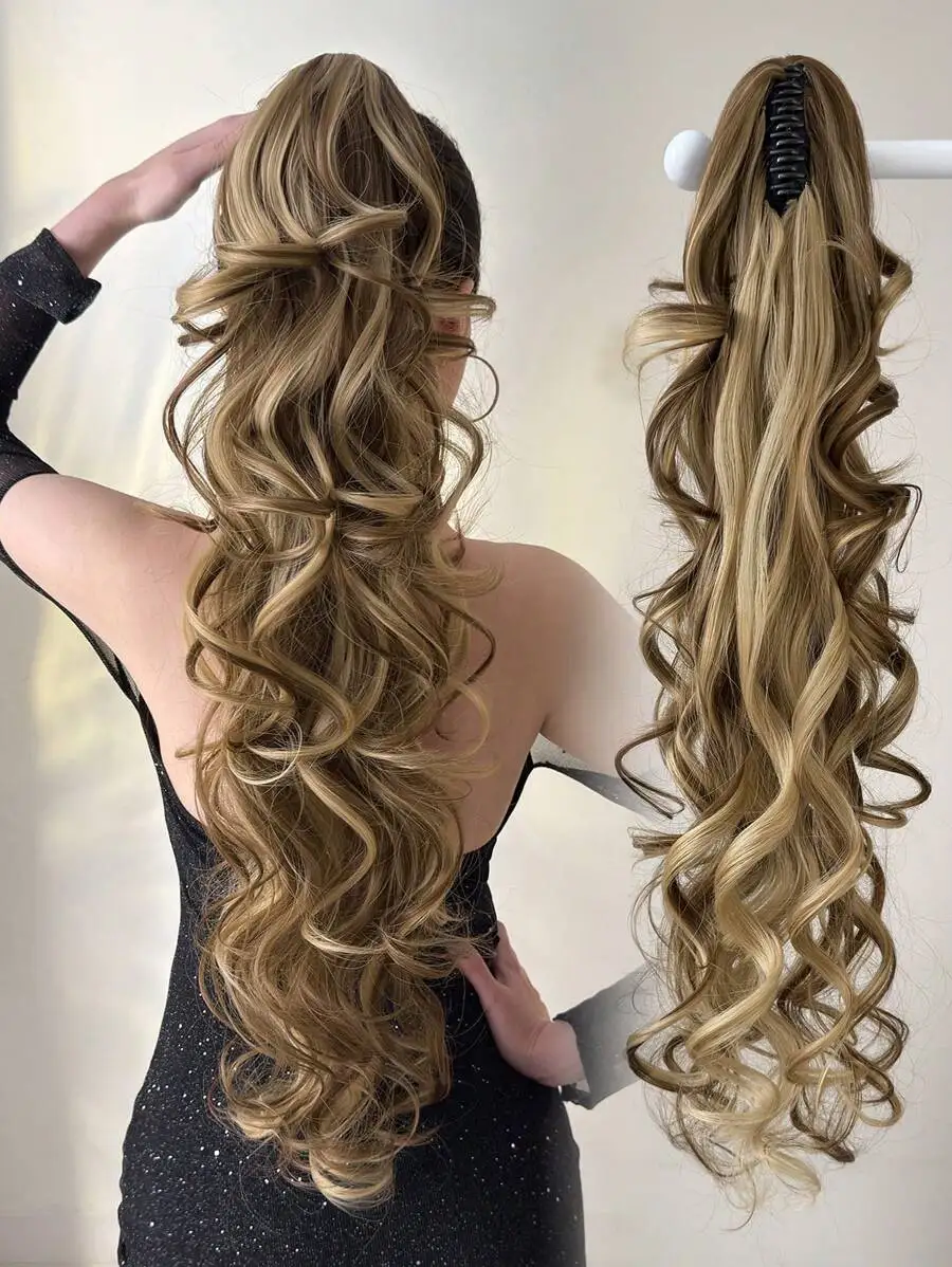 18 Inch Ombre Brown Wavy Heat-Resistant Synthetic Fiber Ponytail Hair Extension, Suitable For Women's Party And Daily Use
18 Inch Ombre Brown Wavy Heat-Resistant Synthetic Fiber Ponytail Hair Extension, Suitable For Women's Party And Daily Use