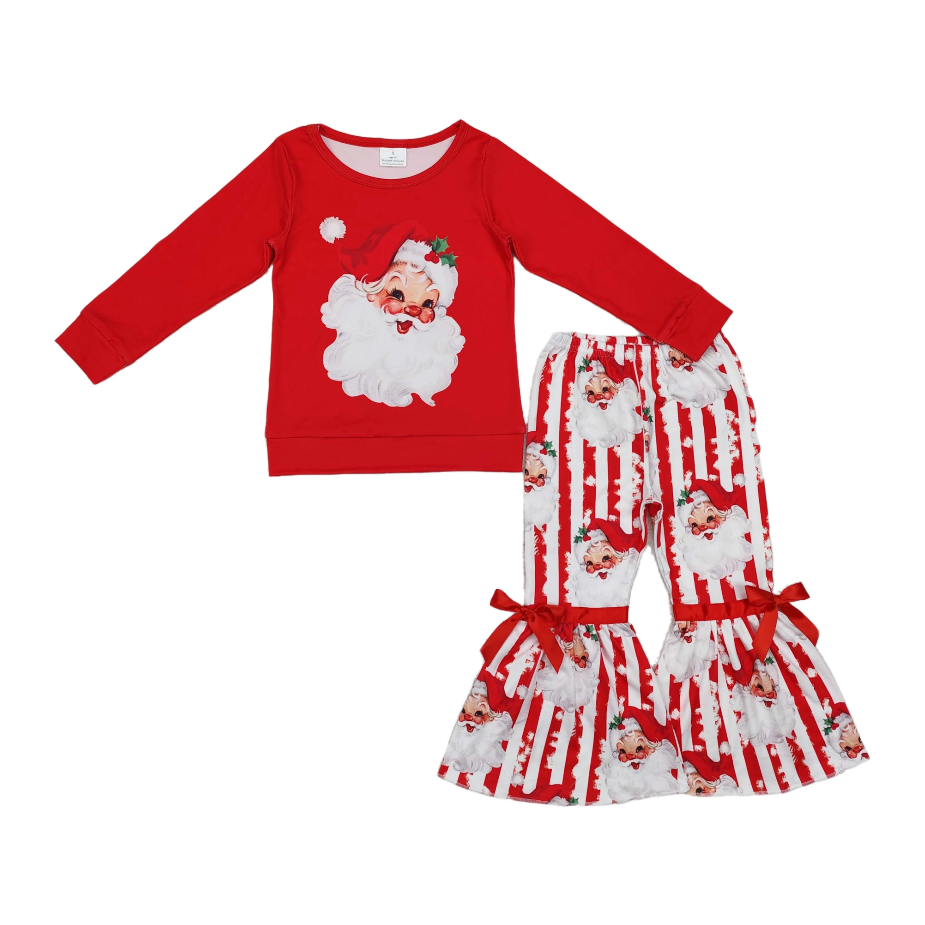 Wholesale Infant Baby Girl Christmas Santa Long Sleeves Tunic Children Outfit Red Striped Bell Pants Clothing Toddler Kids Set
Wholesale Infant Baby Girl Christmas Santa Long Sleeves Tunic Children Outfit Red Striped Bell Pants Clothing Toddler Kids Set