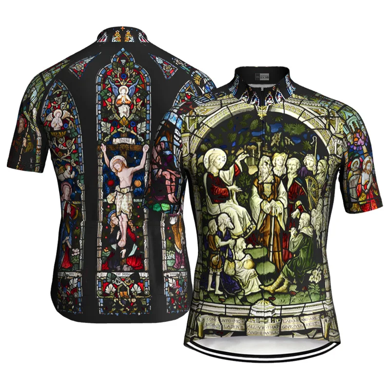 Summer Man Short Sleeve Top Road Wear Cycling Jersey Clothes Church Jesus God Maria Bike Shirt Motocross Bicycle Jacket Jersey
Summer Man Short Sleeve Top Road Wear Cycling Jersey Clothes Church Jesus God Maria Bike Shirt Motocross Bicycle Jacket Jersey