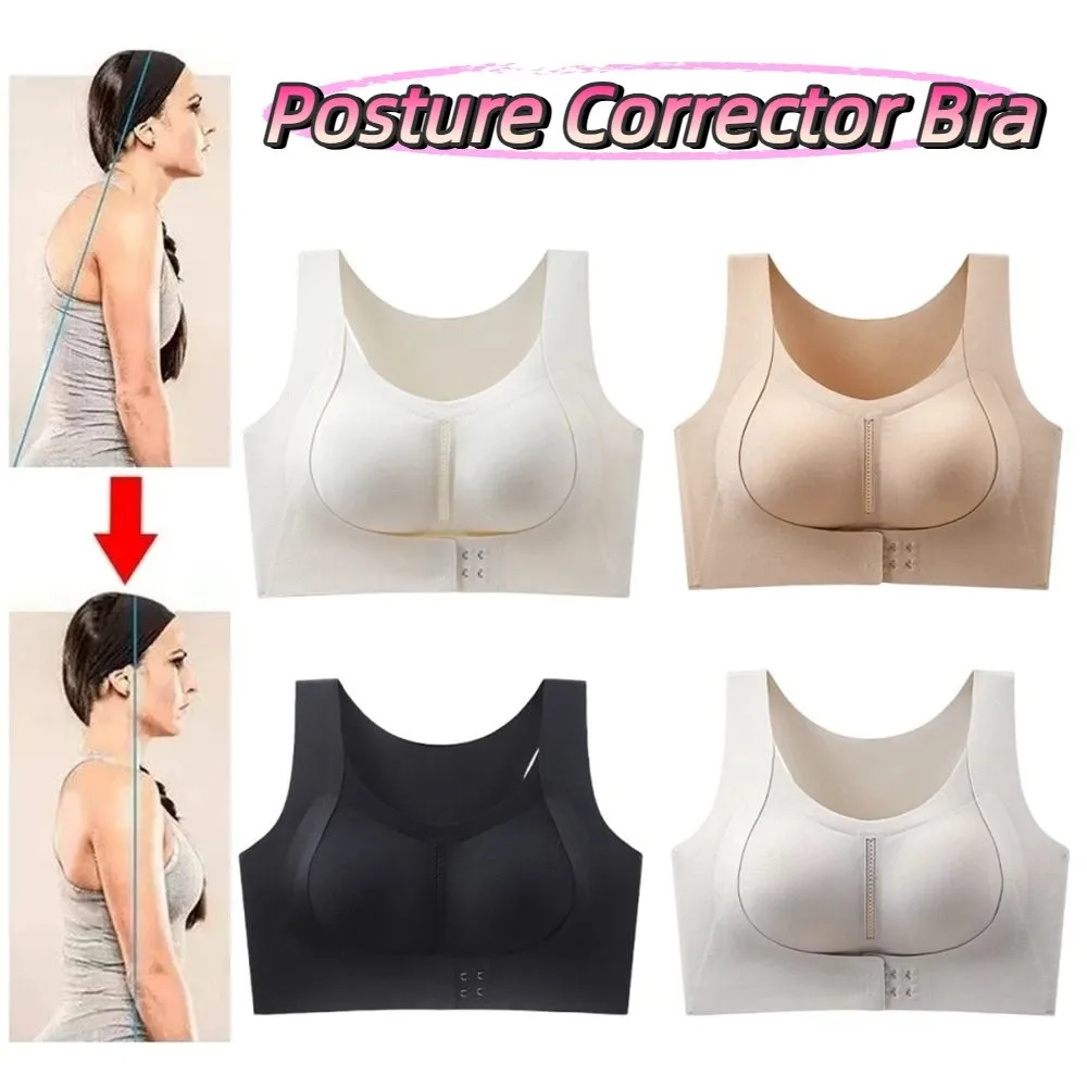 2 in 1 Posture Corrector Bra Adjustable Full Cup Women Seamless Bras Widened Shoulder Straps Comfortable Front Closure Bra
2 in 1 Posture Corrector Bra Adjustable Full Cup Women Seamless Bras Widened Shoulder Straps Comfortable Front Closure Bra