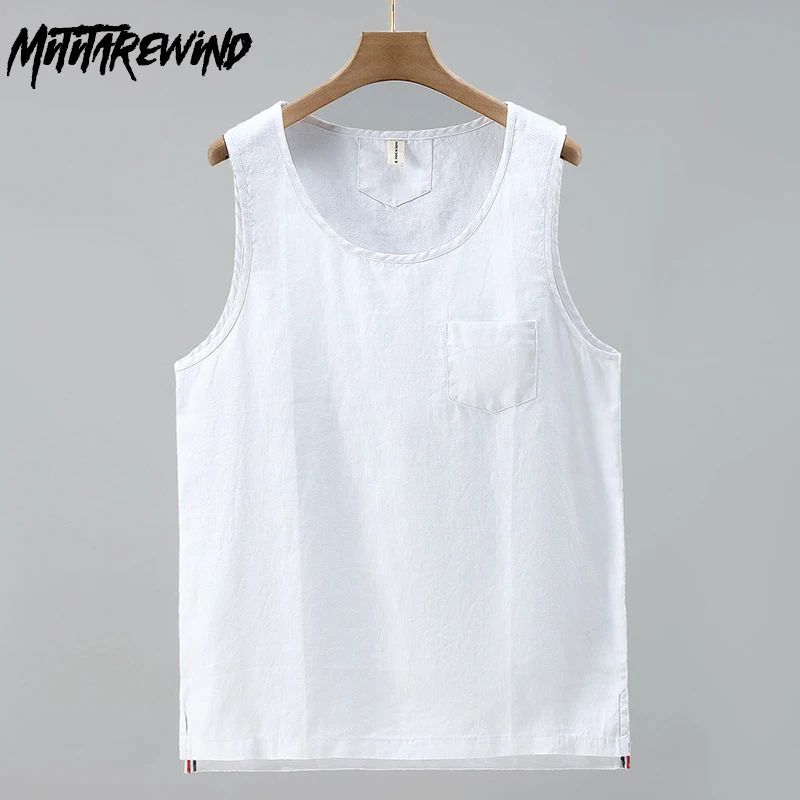 100% Linen Tank Top Men Summer Gym Tops Sports Fitness Vest Breathable Beach Causal Loose Round Neck White Sleeveless T-shirt
100% Linen Tank Top Men Summer Gym Tops Sports Fitness Vest Breathable Beach Causal Loose Round Neck White Sleeveless T-shirt