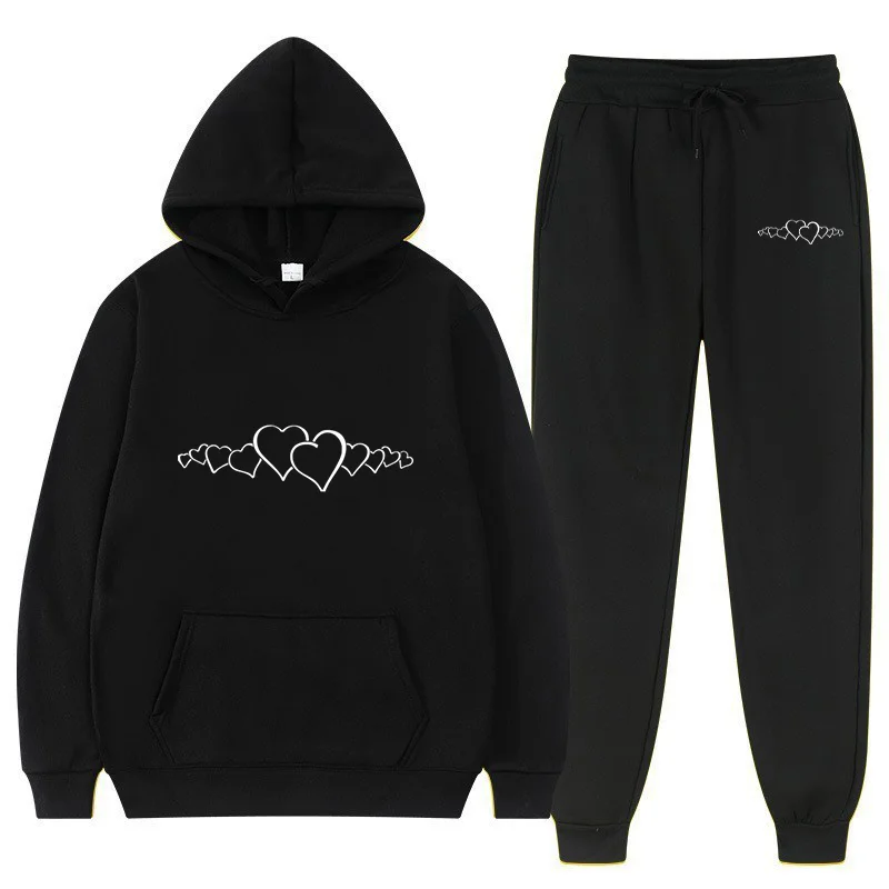Women’s Hoodies 2-Pieces Tracksuit Set Hoodie + Pants Autumn Winter Fleece Warm Sportwear Homme Streetwear Suit Men Clothing
Women’s Hoodies 2-Pieces Tracksuit Set Hoodie + Pants Autumn Winter Fleece Warm Sportwear Homme Streetwear Suit Men Clothing