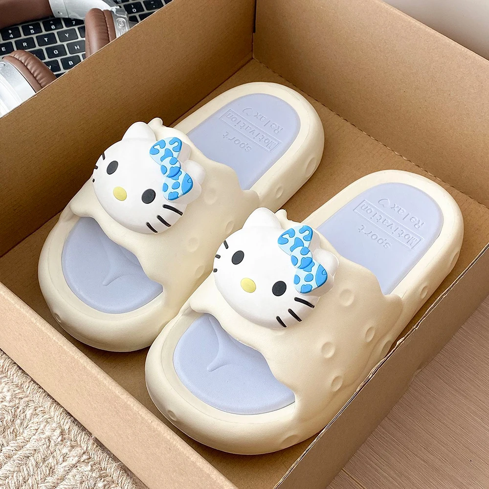 Summer Hello Kitty Women's Cute Blue Leopard Pattern Bow Non Slip Thick Bottom Leisure Indoor and Outdoor Beach Slippers 2026
Summer Hello Kitty Women's Cute Blue Leopard Pattern Bow Non Slip Thick Bottom Leisure Indoor and Outdoor Beach Slippers 2026