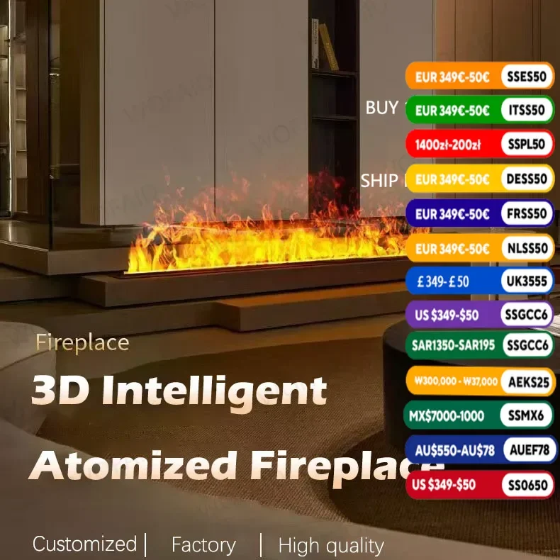 Luxury Electric Mist Fireplace – 3D Flame Effect Humidifier Function Fireplace Electric Flame Lareira RGB Colors Flame
Luxury Electric Mist Fireplace – 3D Flame Effect Humidifier Function Fireplace Electric Flame Lareira RGB Colors Flame
