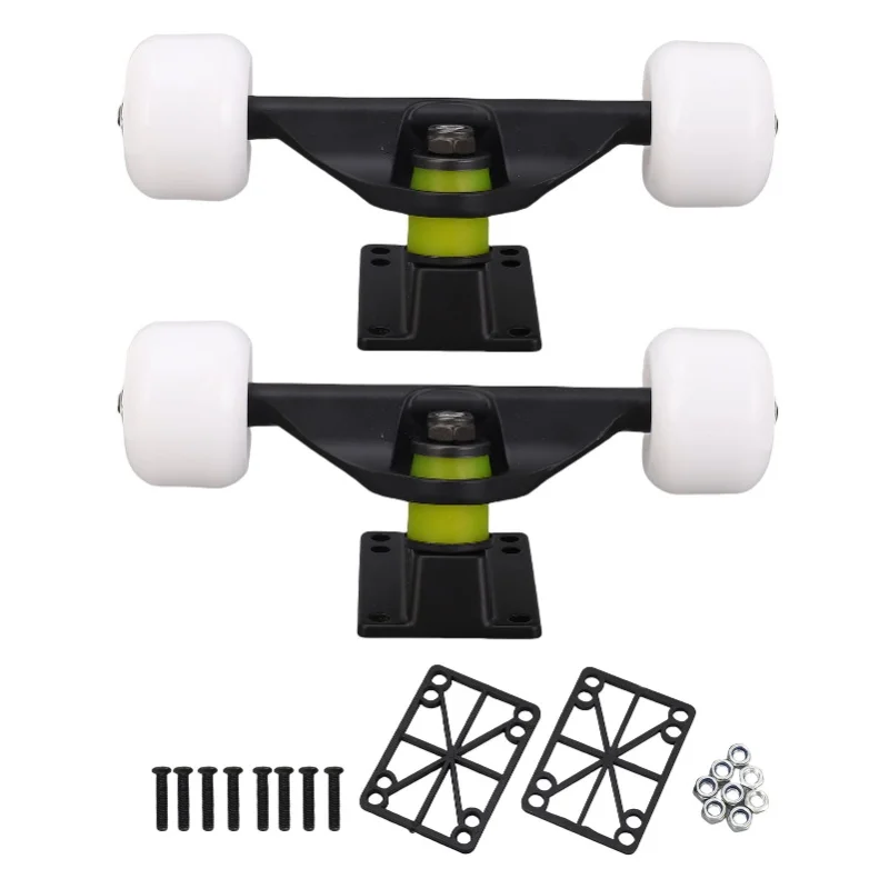 2PCS Skateboard Trucks Set With 4 Wheels Aluminum Alloy 5 Inch Shock Absorption Longboard Truck For Replacement
2PCS Skateboard Trucks Set With 4 Wheels Aluminum Alloy 5 Inch Shock Absorption Longboard Truck For Replacement