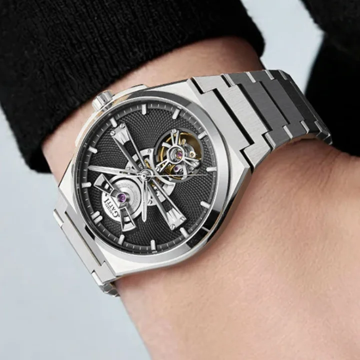 BONEST GATTI Men Automatic Watch 40mm Mechanical Wristwatch Waterproof Sapphire Mirror Luminous Skeleton Flywheel Dial
BONEST GATTI Men Automatic Watch 40mm Mechanical Wristwatch Waterproof Sapphire Mirror Luminous Skeleton Flywheel Dial
