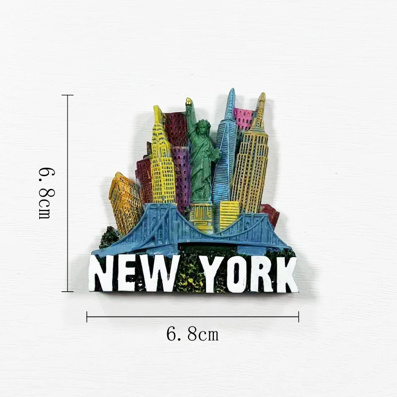 New York World Cultural Tourism Souvenirs Kitchen and Home Decorations 3D Magnetic Refrigerator Stickers
New York World Cultural Tourism Souvenirs Kitchen and Home Decorations 3D Magnetic Refrigerator Stickers
