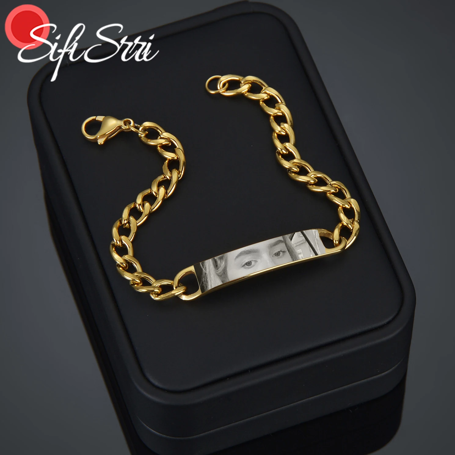 Sifisrri Personalized Engrave Name Bracelet For Women Men Stainless Steel Adjustable Cuban Chain Custom Human Eyes Jewelry Gift
Sifisrri Personalized Engrave Name Bracelet For Women Men Stainless Steel Adjustable Cuban Chain Custom Human Eyes Jewelry Gift