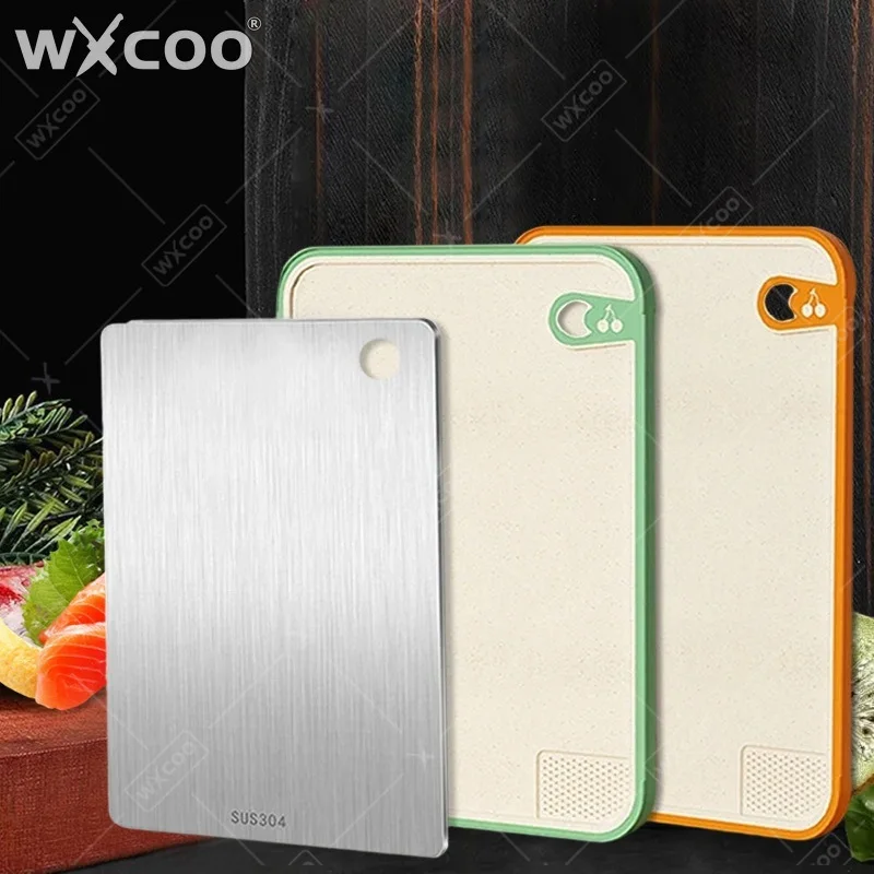 WXCOO 1PCS Cutting Board Meat Fruit Stainless Steel Chopping Board Kitchen Double Sided Anti-bacterial for Food
WXCOO 1PCS Cutting Board Meat Fruit Stainless Steel Chopping Board Kitchen Double Sided Anti-bacterial for Food