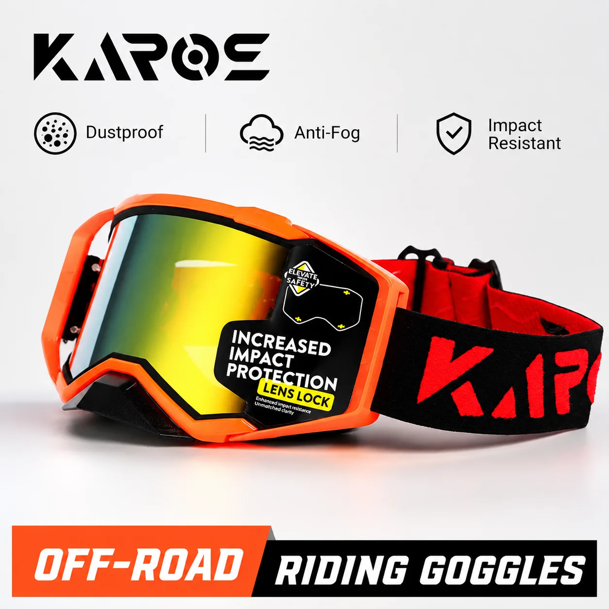 Karos Motocross Riding Goggles Men Women Off Road Helmet Protective Eyewear UV400 Windproof Glasses for Dirt Bike Ski Cycling
Karos Motocross Riding Goggles Men Women Off Road Helmet Protective Eyewear UV400 Windproof Glasses for Dirt Bike Ski Cycling
