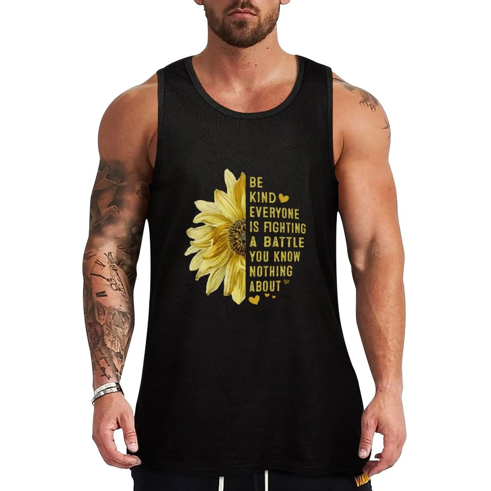 Be kind Everyone you meet is fighting a battle you know nothing about Sunflower Tank Top singlet for men summer Men's tops
Be kind Everyone you meet is fighting a battle you know nothing about Sunflower Tank Top singlet for men summer Men's tops
