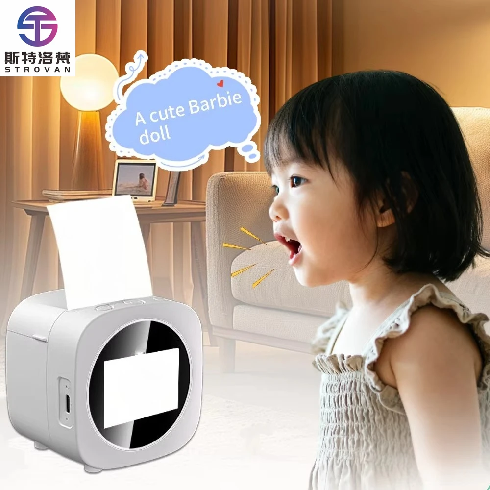 New Model Powerful Voice Function Printing Portable Available Mini Instant AI Thermal Inkless Printer