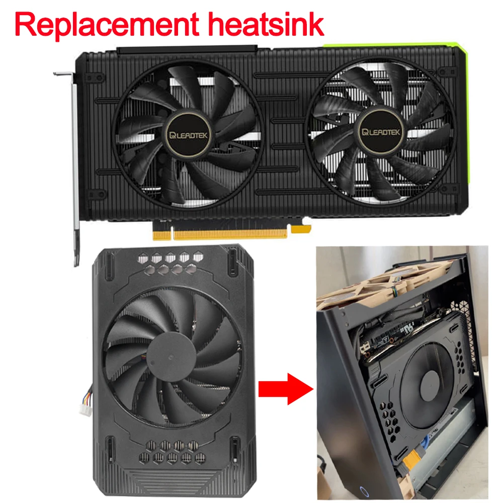 DIY Heatsink RTX 3060ti Cooler Fan for LEADLEK RTX3060 Ti Dual Fan Video card radiator Cooling to put in ITX case
DIY Heatsink RTX 3060ti Cooler Fan for LEADLEK RTX3060 Ti Dual Fan Video card radiator Cooling to put in ITX case