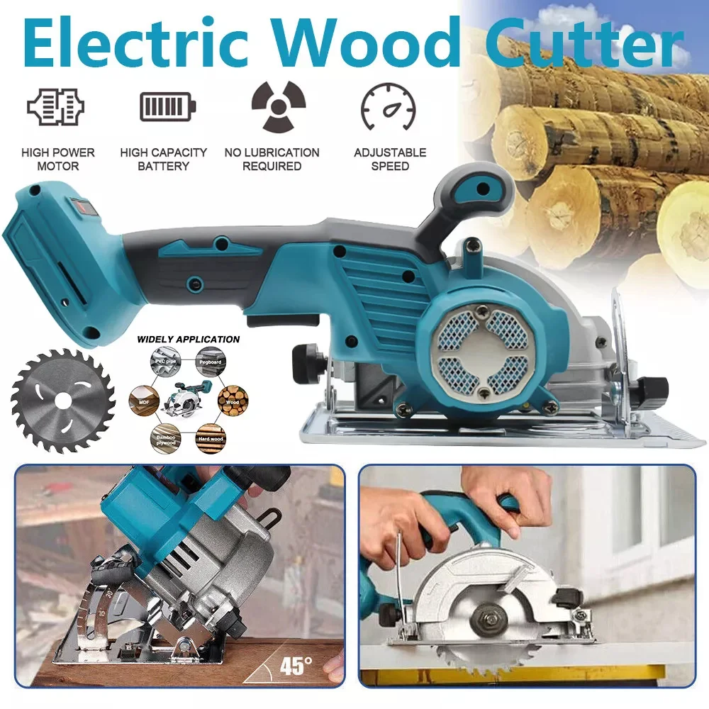125mm Brushless Circular Saw Cordless Electric Woodworking Saw Adjustable Angle Wood Cuttiing Machine For Makita 18V Battery
125mm Brushless Circular Saw Cordless Electric Woodworking Saw Adjustable Angle Wood Cuttiing Machine For Makita 18V Battery