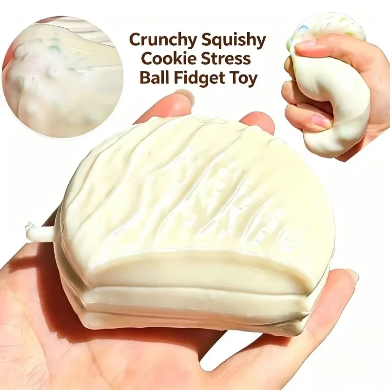 Crunchy Squishy Cookie Stress Ball Fidget Toy Crispy Squeeze Ball round Blocks Anti-Stress ASMR Toy for Adult Relaxation
Crunchy Squishy Cookie Stress Ball Fidget Toy Crispy Squeeze Ball round Blocks Anti-Stress ASMR Toy for Adult Relaxation