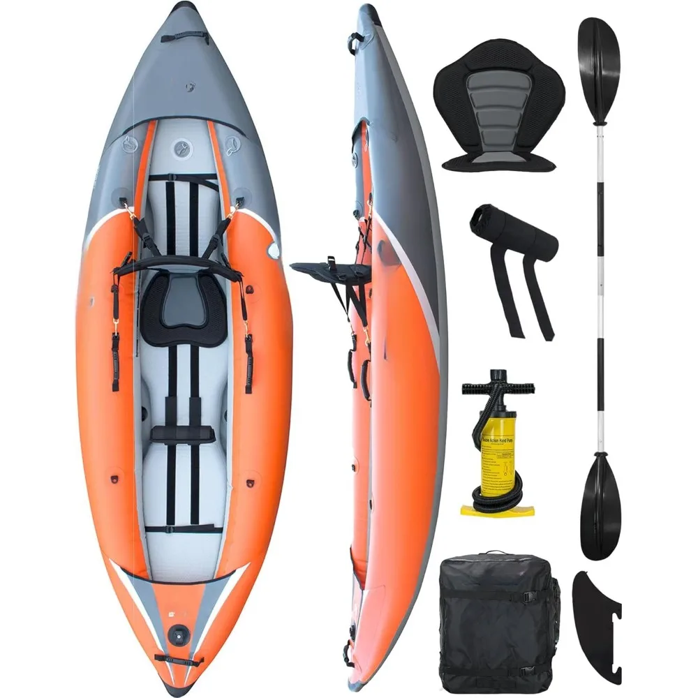 Inflatable Kayak, with High Pressure Floor, Padded Seats, Action Cam Mount, Aluminum Paddles, and Pump Inflatable Kayak
Inflatable Kayak, with High Pressure Floor, Padded Seats, Action Cam Mount, Aluminum Paddles, and Pump Inflatable Kayak