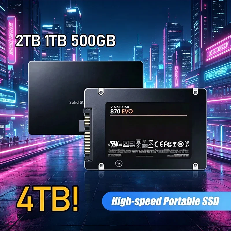 Solid State Disk SSD 870 EVO 1TB 2TB 4TB Internal HDD Hard Drive Sata 3 2.5 Inch For Laptop Microcomputer Desktop
Solid State Disk SSD 870 EVO 1TB 2TB 4TB Internal HDD Hard Drive Sata 3 2.5 Inch For Laptop Microcomputer Desktop
