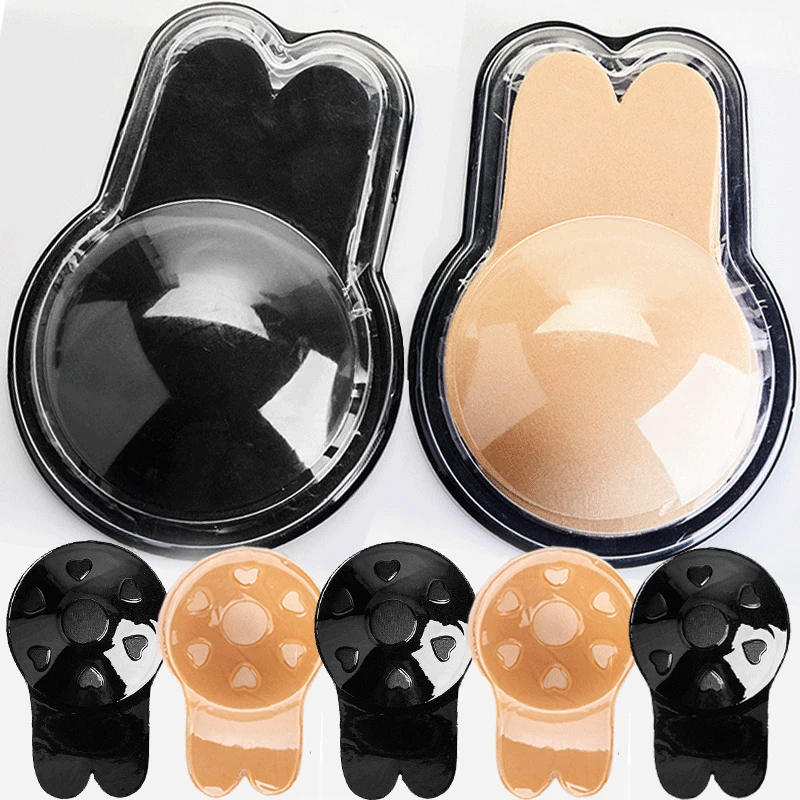Women Push Up Bras Self Adhesive Silicone Strapless Invisible Bra Reusable Sticky Breast Lift Tape Rabbit Nipple Cover Bra Pads
Women Push Up Bras Self Adhesive Silicone Strapless Invisible Bra Reusable Sticky Breast Lift Tape Rabbit Nipple Cover Bra Pads