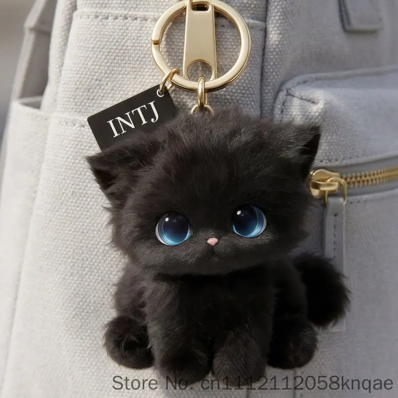 Intj Cute Black Cat Plush Keychain Fluffy Blue Eyes Mini Kitten Pendant Soft Stuffed Animal Backpack Bag Hanging Decor
Intj Cute Black Cat Plush Keychain Fluffy Blue Eyes Mini Kitten Pendant Soft Stuffed Animal Backpack Bag Hanging Decor