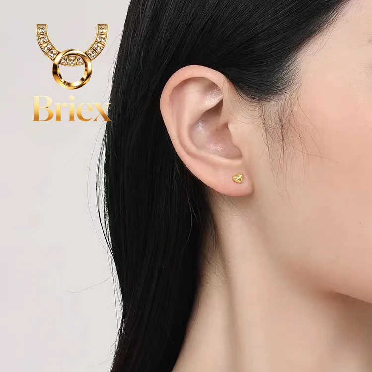 Briex Jewelry Shining Real 18k Gold Heart Earrings for Woman High-quality Luxury AU750 Earring Party Banquet Jewelry
Briex Jewelry Shining Real 18k Gold Heart Earrings for Woman High-quality Luxury AU750 Earring Party Banquet Jewelry