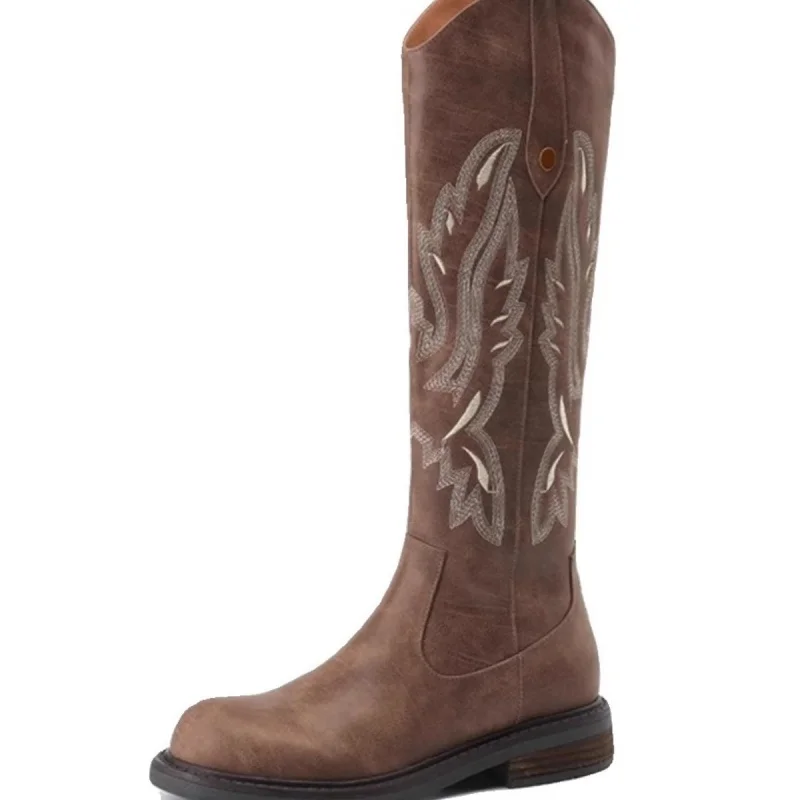 Женские сапоги до колена с вышитым узором, женские высокие сапоги до колена с круглым носком на грубом каблуке, женские рыцарские сапоги с молнией сзади, женские рыцарские сапоги в стиле ретро
Женские сапоги до колена с вышитым узором, женские высокие сапоги до колена с круглым носком на грубом каблуке, женские рыцарские сапоги с молнией сзади, женские рыцарские сапоги в стиле ретро