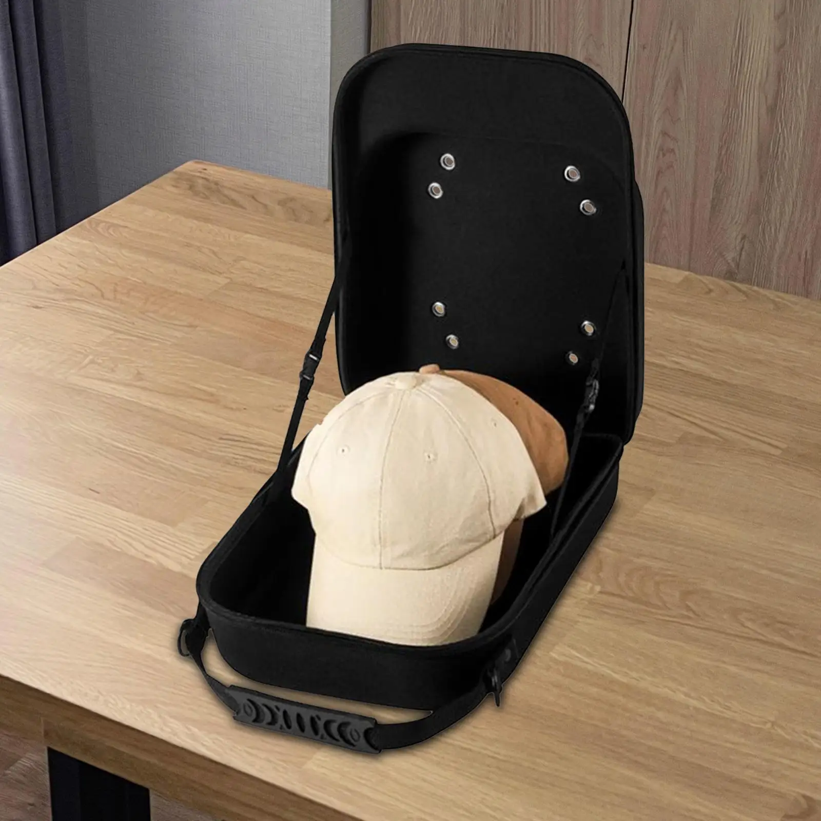 Hat Travel Case Baseball Cap Case EVA Breathable with Carrying Handle Baseball Hat Bag Peaked Hat Storage Box for Household
Hat Travel Case Baseball Cap Case EVA Breathable with Carrying Handle Baseball Hat Bag Peaked Hat Storage Box for Household