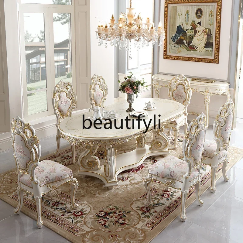 Palace French Rococo Dining Table And Chair Combination 1.9M European-style Villa Classical Dining Table Luxury Customizatio
Palace French Rococo Dining Table And Chair Combination 1.9M European-style Villa Classical Dining Table Luxury Customizatio