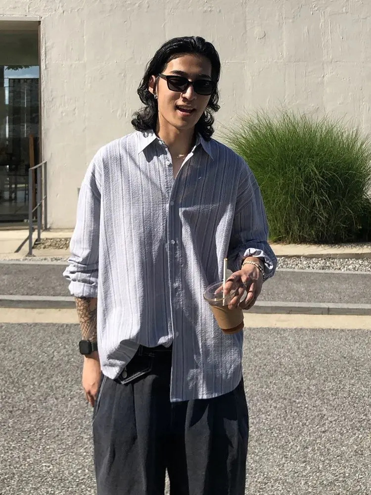 Summer Linen Stripe Long Sleeve Shirt Men Loose Fit Linen Jacket Sun Protection Casual Shirt
Summer Linen Stripe Long Sleeve Shirt Men Loose Fit Linen Jacket Sun Protection Casual Shirt