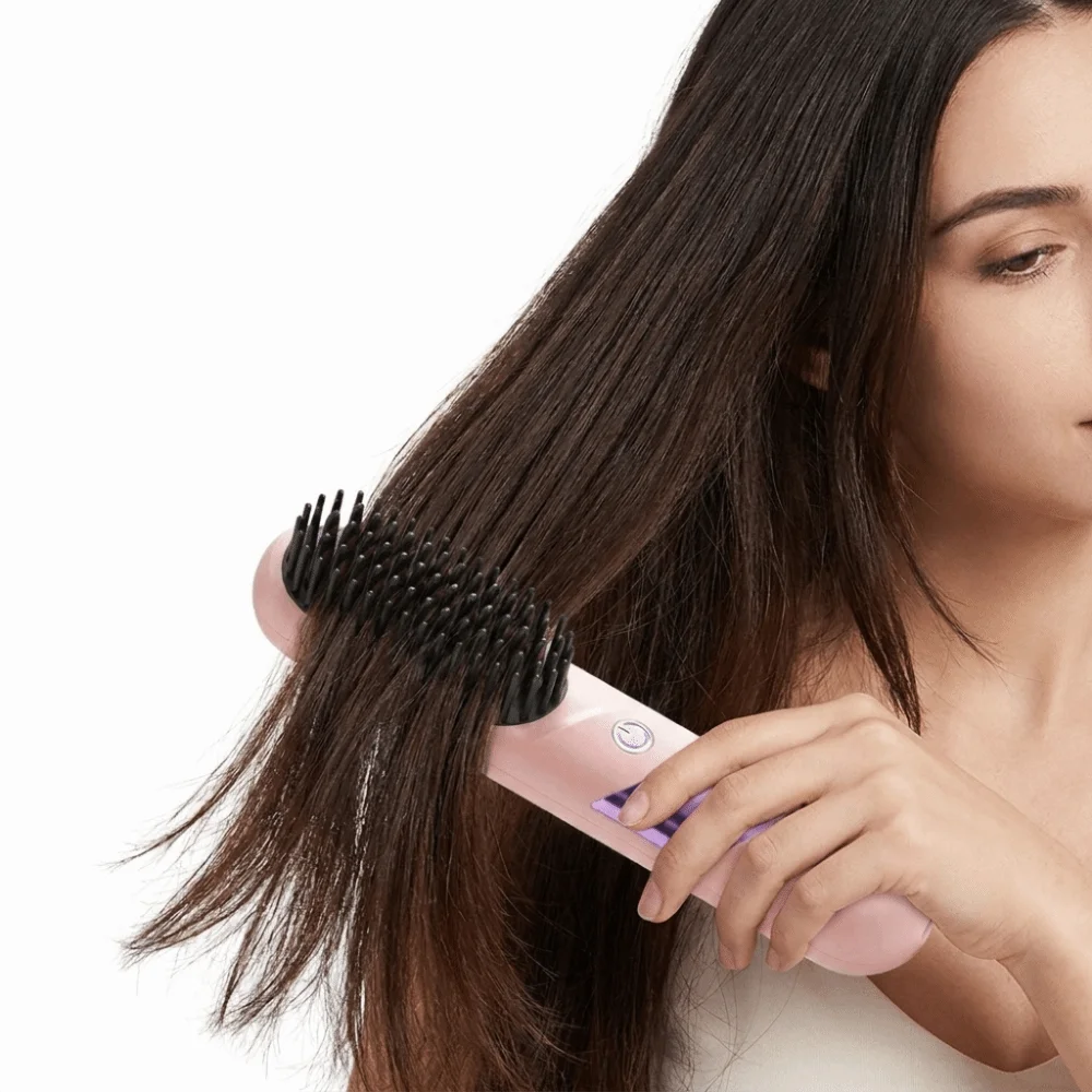 Wireless Hair Straightener LCD Display Portable 2 In 1 Styling Tool Safety Protection Even Heating Ceramic Heating Comb
Wireless Hair Straightener LCD Display Portable 2 In 1 Styling Tool Safety Protection Even Heating Ceramic Heating Comb