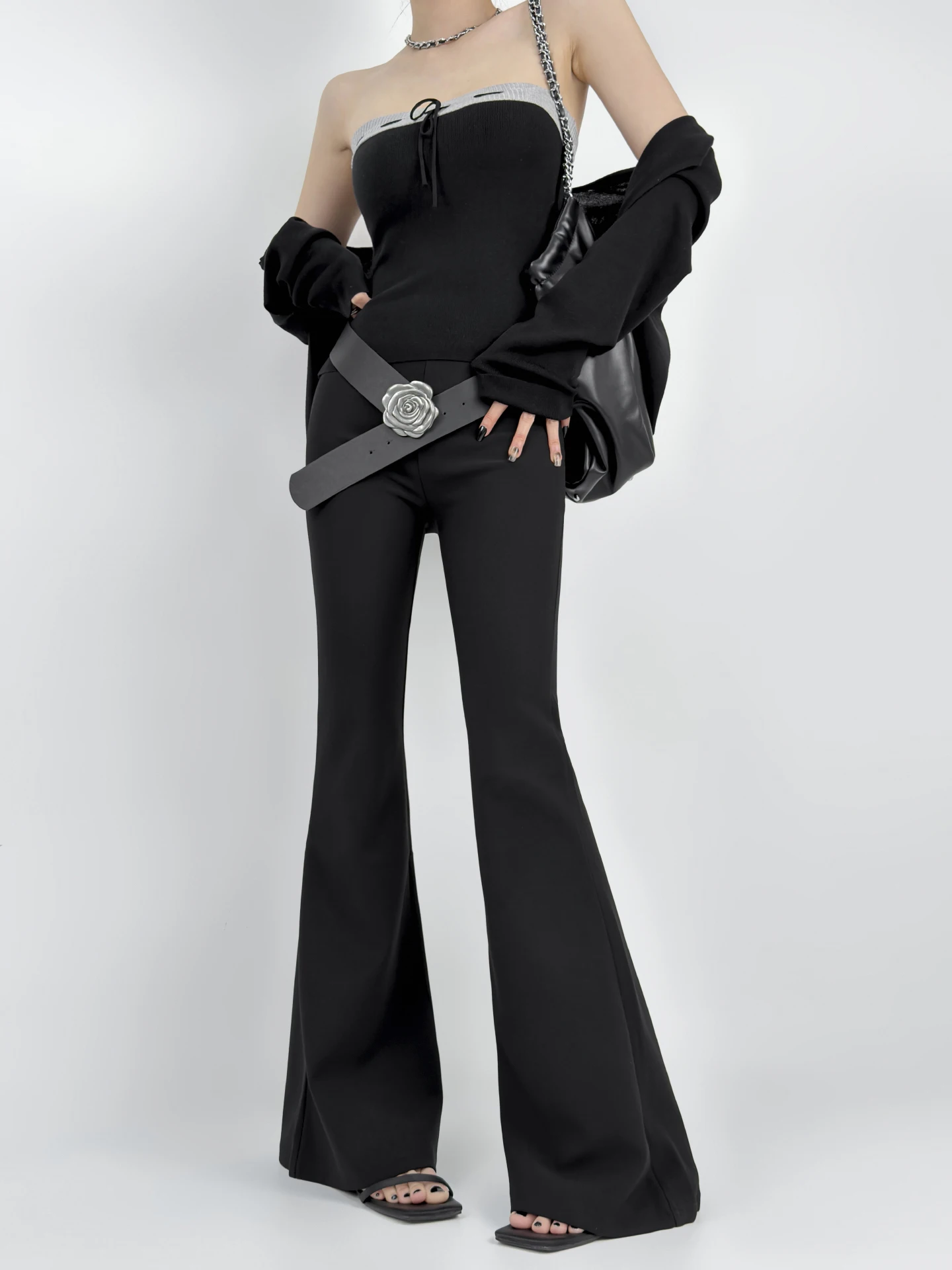 Double Z High Waist Flared Pants Women's Spring Vintage Slim Fit Casual Trousers Bla Drapey Elastici Long Bot
Double Z High Waist Flared Pants Women's Spring Vintage Slim Fit Casual Trousers Bla Drapey Elastici Long Bot