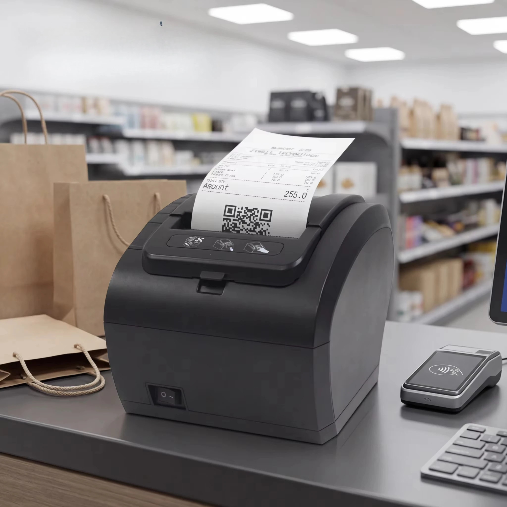 POS Thermal Printer 80mm Tablet Pos Machine ZY307 Impresora Receipt Ticket Printer