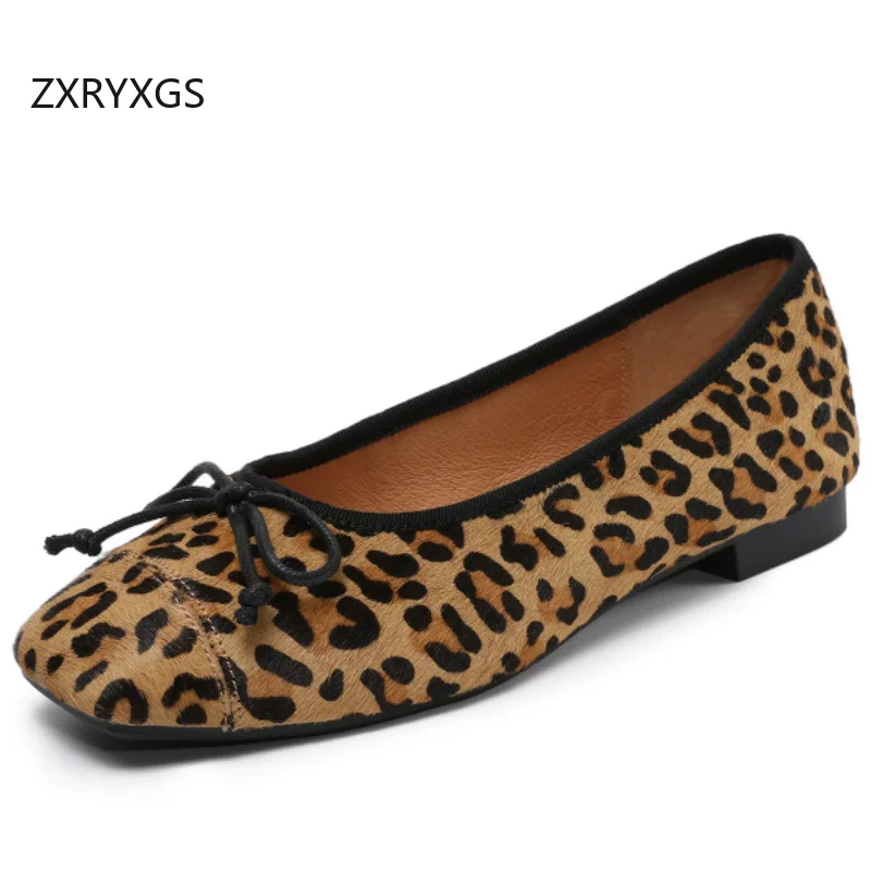 ZXRYXGS 2026 New Spring Square Toe Horsehair Leopard Print Bow Flat Shoes Fashion Casual Shoes Versatile Soft Sole Women's Flats
ZXRYXGS 2026 New Spring Square Toe Horsehair Leopard Print Bow Flat Shoes Fashion Casual Shoes Versatile Soft Sole Women's Flats