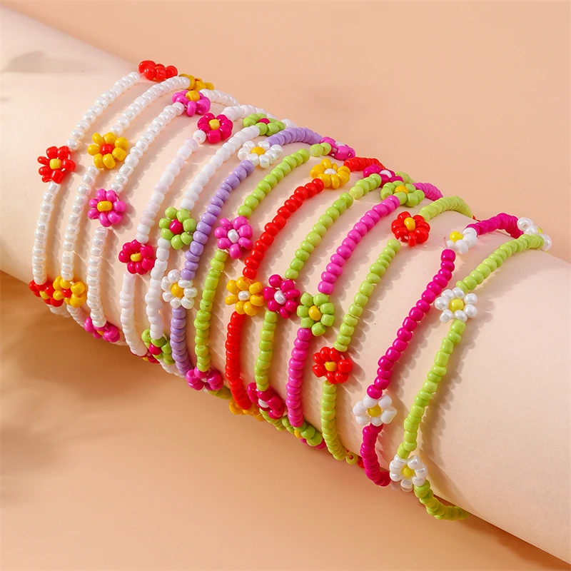 Bohemia Handmade Colorful Beads Bracelet for Women Cute Flower Beaded Bracelet Girls Party Jewelry Gifts
Bohemia Handmade Colorful Beads Bracelet for Women Cute Flower Beaded Bracelet Girls Party Jewelry Gifts