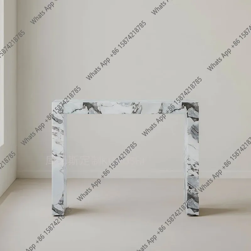 Natural Carrara white marble entrance table designer villa living room home simple light luxury
Natural Carrara white marble entrance table designer villa living room home simple light luxury