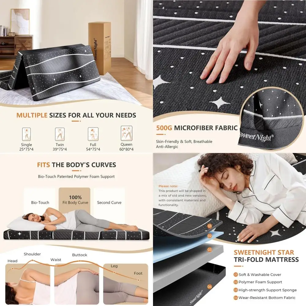 Трехслойный коврик Tri-old Mattr - 4-дюймовый двухслойный складной коврик | Съемный и моющийся чехол Superine 500G | Подходит для кемпинга, автодомов и дома
Трехслойный коврик Tri-old Mattr - 4-дюймовый двухслойный складной коврик | Съемный и моющийся чехол Superine 500G | Подходит для кемпинга, автодомов и дома