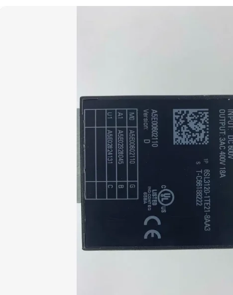 6SL3120-1TE21-8AA3 Frequency Converter — Brand New, 1 Unit in Stock
6SL3120-1TE21-8AA3 Frequency Converter — Brand New, 1 Unit in Stock