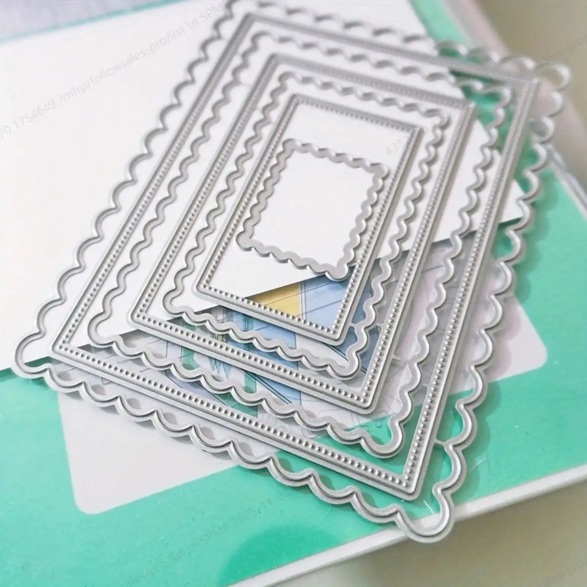 1pc Silvery Fantasy-Themed Ripple Rectangle Frame, Metal Cutting Die. Perfect for DIY Scrapbooking, Card Making, and Photo Album Crafts.
1pc Silvery Fantasy-Themed Ripple Rectangle Frame, Metal Cutting Die. Perfect for DIY Scrapbooking, Card Making, and Photo Album Crafts.