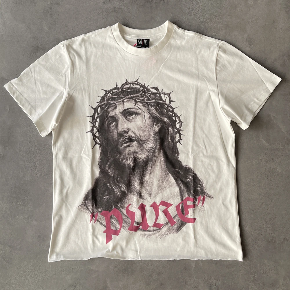 Yao Fashion Saint OF Michael 25SS 100% Cotton Vintage Casual Tee Streetwear Tops Unisex Clothing Oversize T Shirt For Men
Yao Fashion Saint OF Michael 25SS 100% Cotton Vintage Casual Tee Streetwear Tops Unisex Clothing Oversize T Shirt For Men