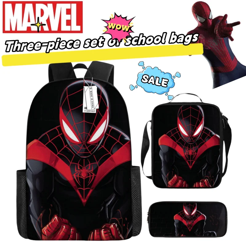 Spiderman Cool Large Capacity Three-Piece Set Multifunctional Cute Cartoon Creative Kawaii Student Peripheral Backpack Backpack
Spiderman Cool Large Capacity Three-Piece Set Multifunctional Cute Cartoon Creative Kawaii Student Peripheral Backpack Backpack