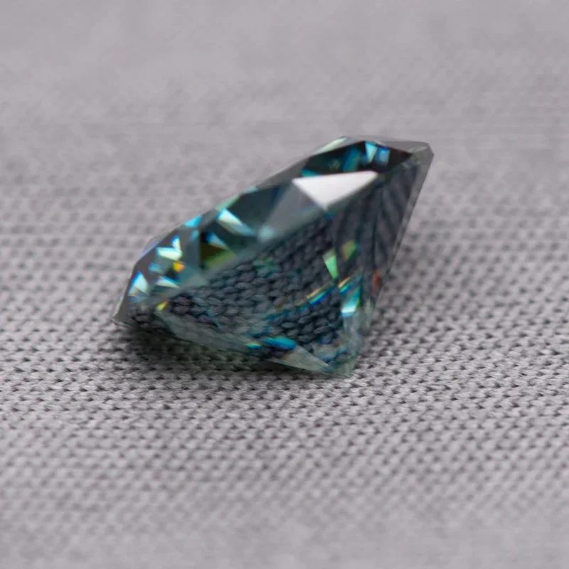 Moissanites Stone Round Cut Rainbow Blue Color Top Quality Eight Hearts and Eight Arrows Gemstones with Certificate
Moissanites Stone Round Cut Rainbow Blue Color Top Quality Eight Hearts and Eight Arrows Gemstones with Certificate