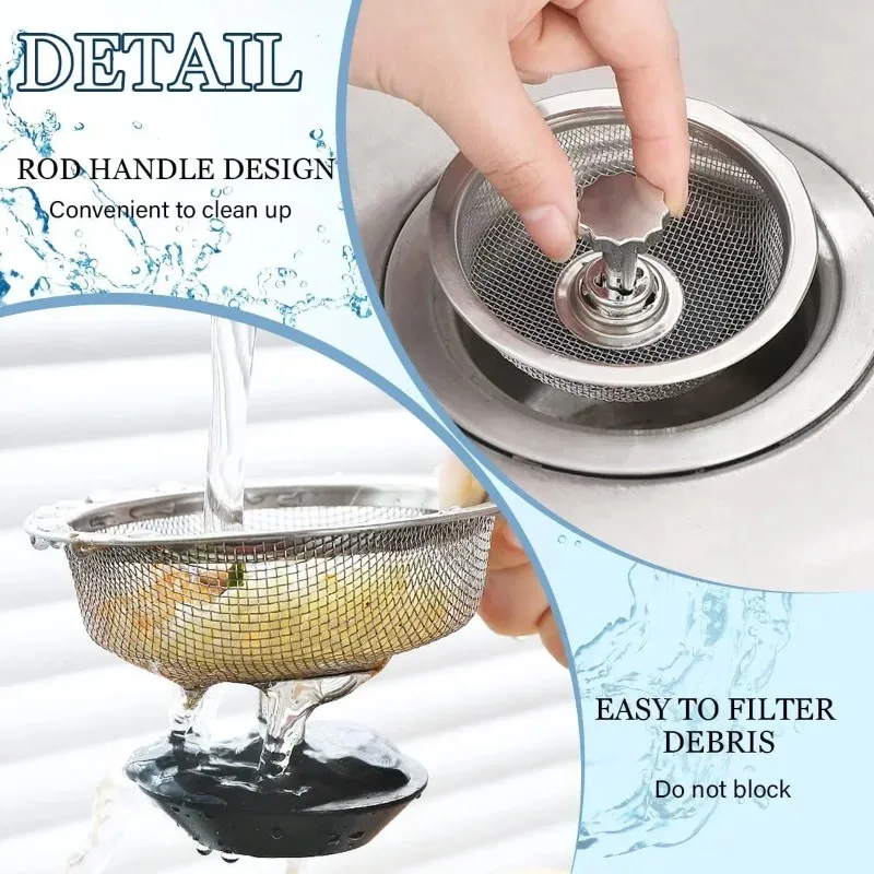 Kitchen Sink Filter Stainless Steel Sink Sewer Mesh Strainers Kitchen Tools Bathroom Floor Drains Hair Catcher Waste Plug Filter
Kitchen Sink Filter Stainless Steel Sink Sewer Mesh Strainers Kitchen Tools Bathroom Floor Drains Hair Catcher Waste Plug Filter