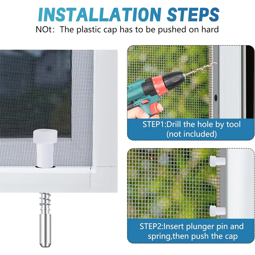 Комплект из 12 фиксаторов для оконных сеток BYBS с заглушками - 5/32" x 1-1/2" алюминиевые стопорные штифты
Комплект из 12 фиксаторов для оконных сеток BYBS с заглушками - 5/32" x 1-1/2" алюминиевые стопорные штифты