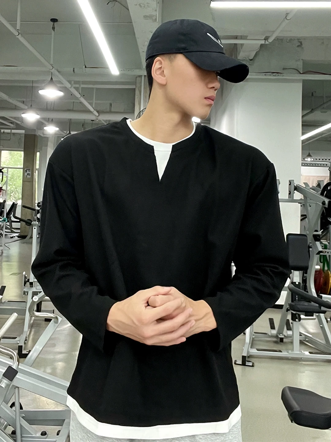 American Sle oulder Long Sve V-Ne T-irt Men's Fitn Base Layer irt Heavyweight Sweatirt Autumn Wfle Pattern
American Sle oulder Long Sve V-Ne T-irt Men's Fitn Base Layer irt Heavyweight Sweatirt Autumn Wfle Pattern