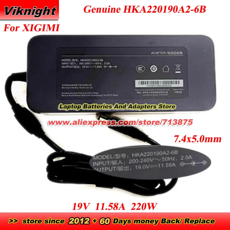 Genuine HKA220190A2-6B AC Adapter 19V 11.58A 220W Power Adapter for XIGIMI RS PRO2 H6 4K H6 PRO H3S PROJECTOR with 7.4x5.0mm tip
Genuine HKA220190A2-6B AC Adapter 19V 11.58A 220W Power Adapter for XIGIMI RS PRO2 H6 4K H6 PRO H3S PROJECTOR with 7.4x5.0mm tip