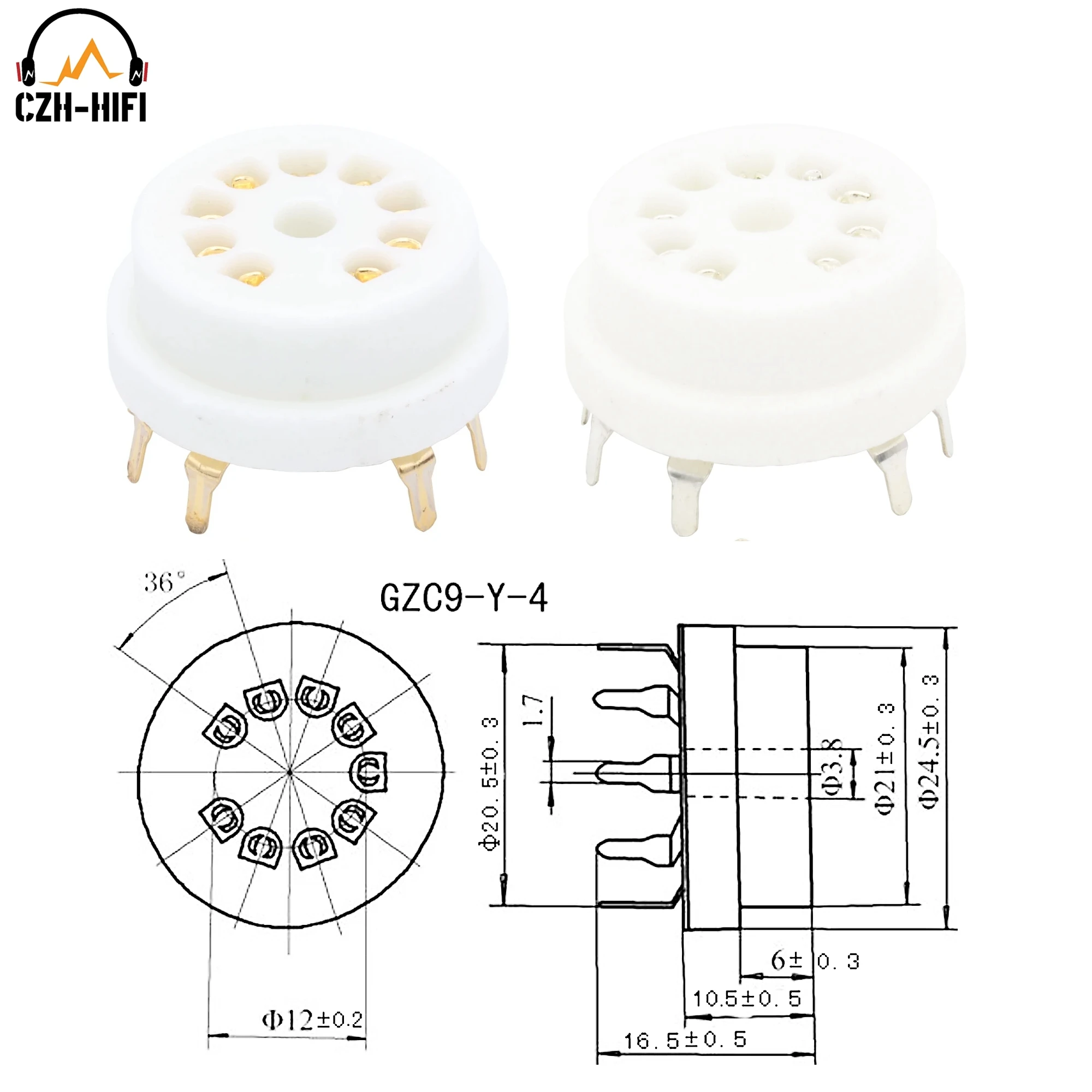 9pin B9A Tube Socket Ceramic Valve Base Power Lamp Jack for 6922 6DJ8 12AU7 ECC81 EF86 EL84 12AT7 HiFi Amplifier DIY
9pin B9A Tube Socket Ceramic Valve Base Power Lamp Jack for 6922 6DJ8 12AU7 ECC81 EF86 EL84 12AT7 HiFi Amplifier DIY