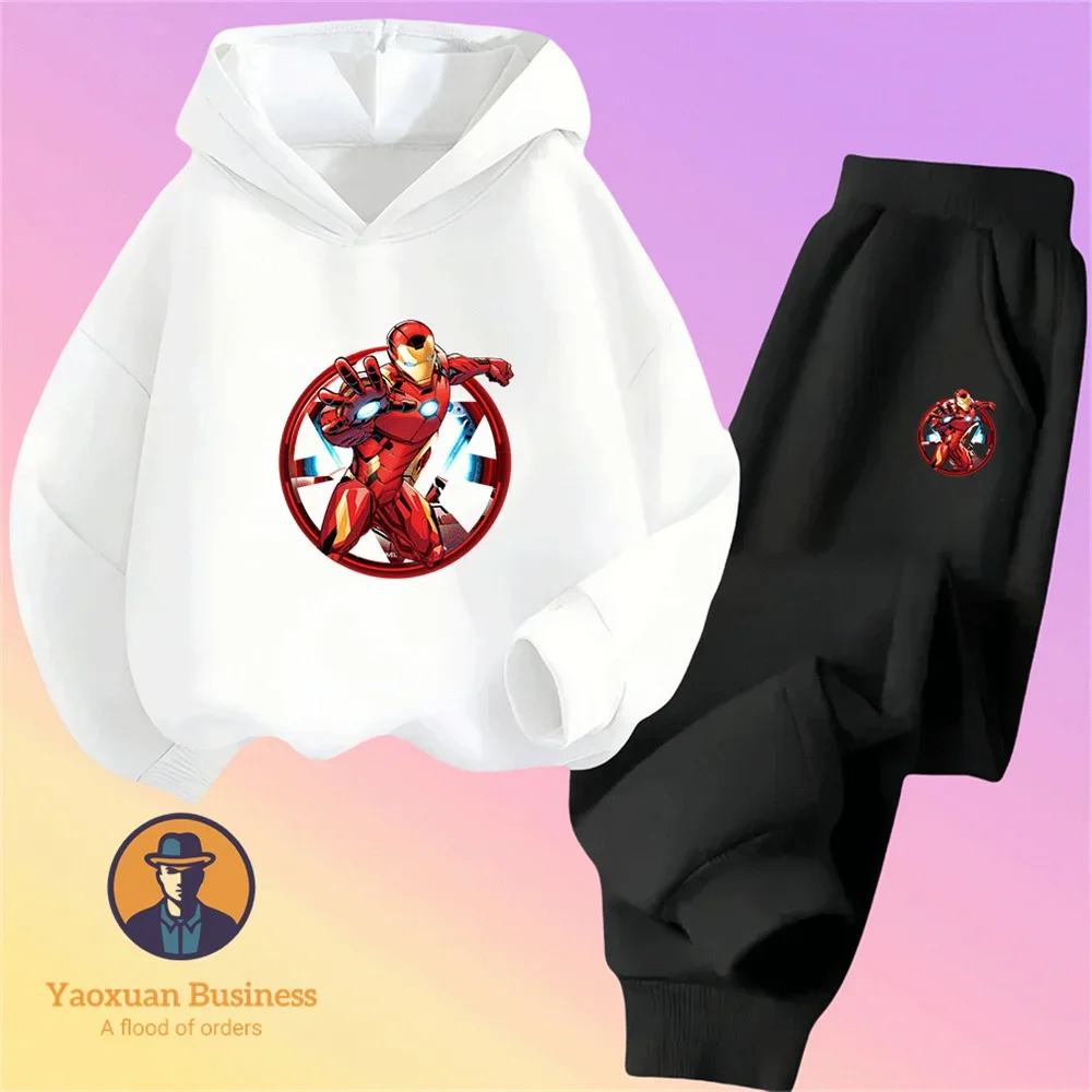 Hot Sale Autumn Winter Kidswear Pure Cotton Sports Suit Iron Man Anime Pattern Print
Hot Sale Autumn Winter Kidswear Pure Cotton Sports Suit Iron Man Anime Pattern Print
