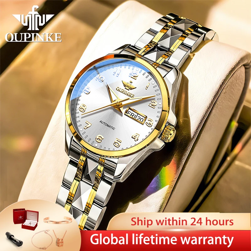OUPINKE Luxury Elegant Womens Watch Automatic High-Quality Movement Mechanical Watch 50M Waterproof Week Date Ladies Watch 3323
OUPINKE Luxury Elegant Womens Watch Automatic High-Quality Movement Mechanical Watch 50M Waterproof Week Date Ladies Watch 3323